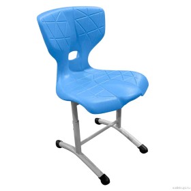 Школьный стул ШС10 единая сиденьеспинка (цвет синий)