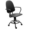 Кресло с подлокотниками КР14 экокожа цвет черный (каркас черный)