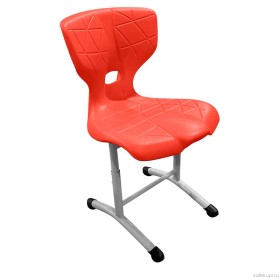 Школьный стул ШС10 единая сиденьеспинка (цвет красный)