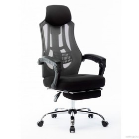 Кресло офисное 007 NEW Black (выдвижная опора для ног)