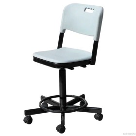 Лабораторный стул винтовой КР19 (пластик, опора для ног)