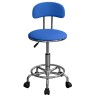 Стул-кресло лабораторное КР04 (экокожа цвет синий)
