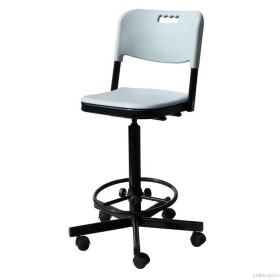 Лабораторный стул винтовой высокий КР19(В) (пластик, опора)