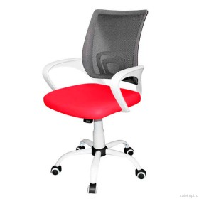 Кресло медицинское КР08 (спинка сетка / сиденье экокожа цвет красный)