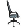 Кресло офисное IQ Grey/blue (каркас черный, ткань)