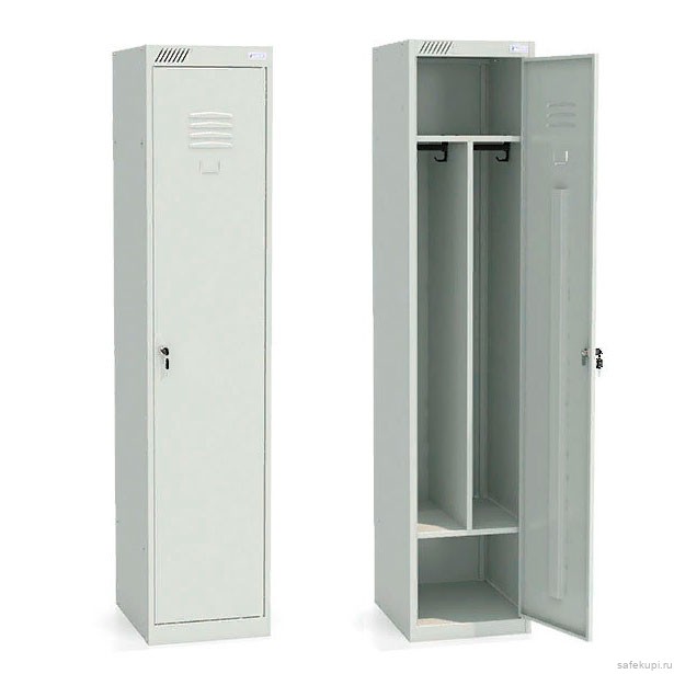 Шкаф для раздевалок ШРС 11-400 с перегородкой (1850х400х500 мм)