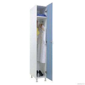 Шкаф для раздевалок WL 11-30 (голубой/белый) 189x30x50 см