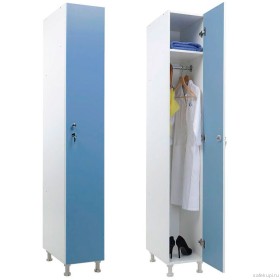 Шкаф для раздевалок ЛДСП WL 11-30 (голубой/белый)