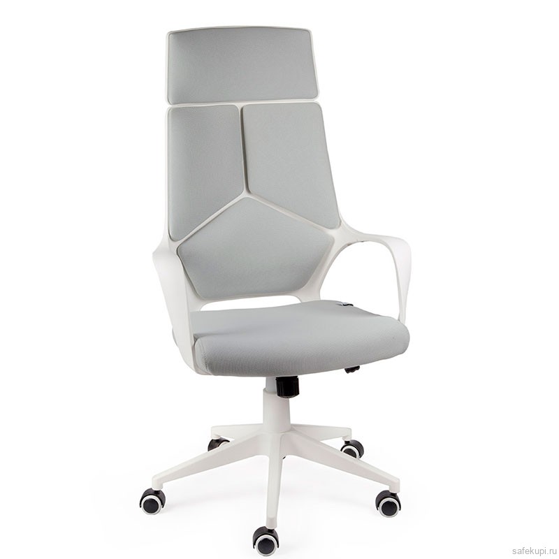 Кресло офисное IQ Grey (каркас белый, ткань)