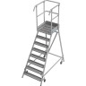 Односторонняя передвижная лестница с платформой Stabilo 1х8 821423 (ступени с рифлением R13)