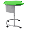 Школьный стол трапеция ШСТ17 столешница пластик цвет зеленый