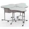 Школьный стол трапеция ШСТ17 столешница пластик цвет серый