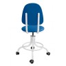 Кресло на винтовой опоре КР01 экокожа цвет синий