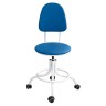 Кресло на винтовой опоре КР01 экокожа цвет синий