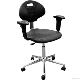 Кресло полиуретановое КР12 с подлокотниками (полиуретан, газлифт)