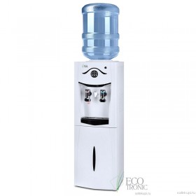 Кулер для воды с газацией Ecotronic K21-L Carbo white+black