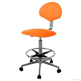 Кресло высокое КР12-В обивка экокожа (цвет оранжевый)
