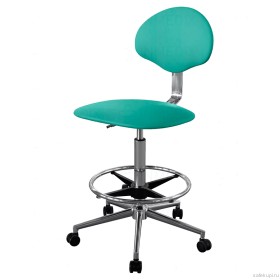 Кресло высокое КР12-В обивка экокожа (цвет зеленый)